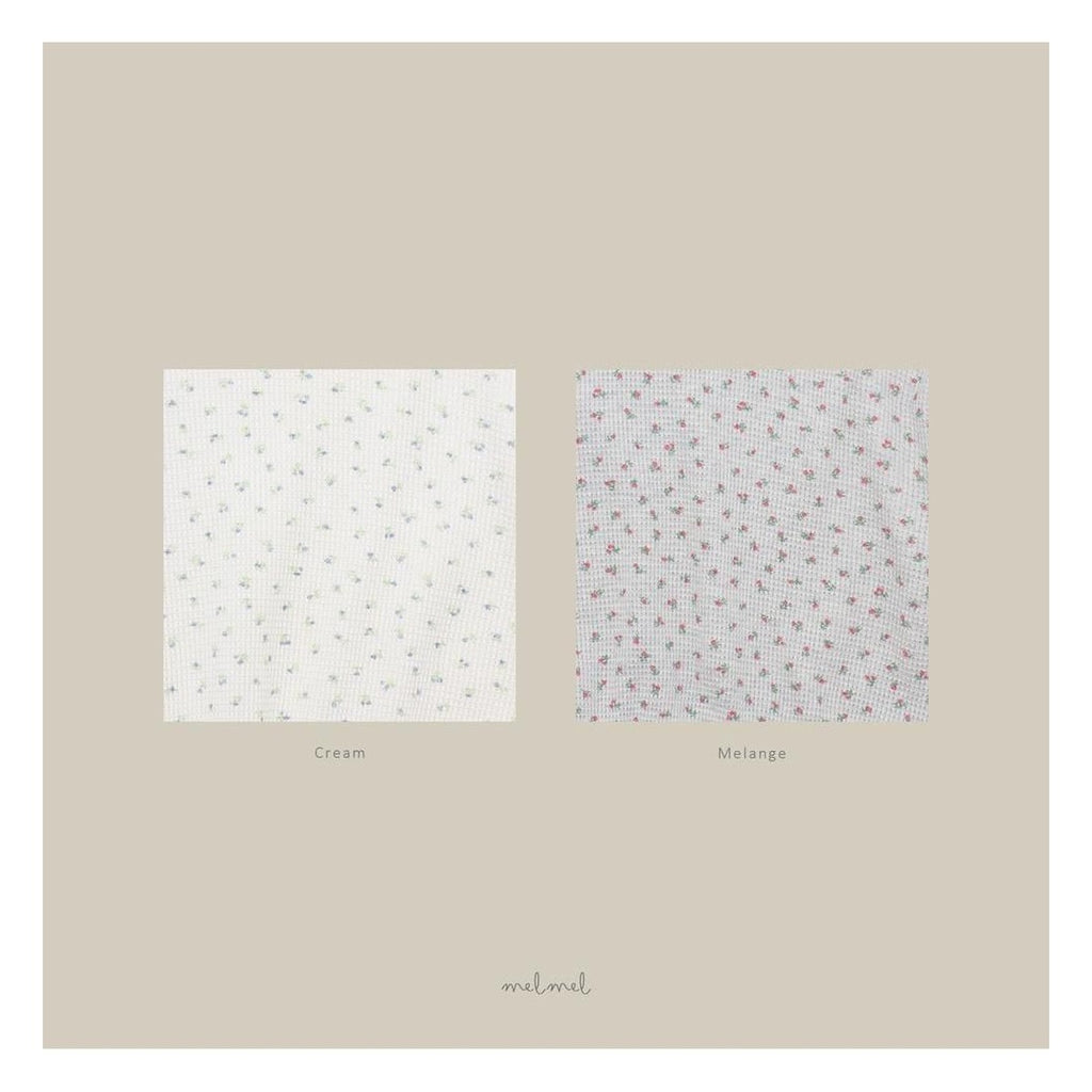 melmel プリントワッフルスウェット