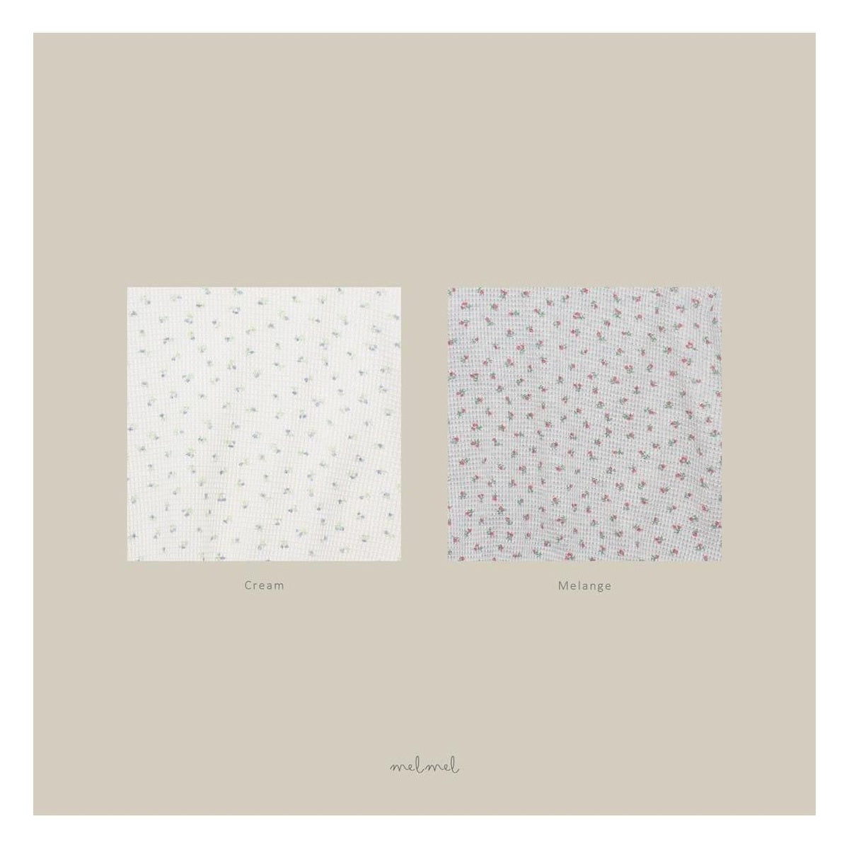 melmel プリントワッフルスウェット