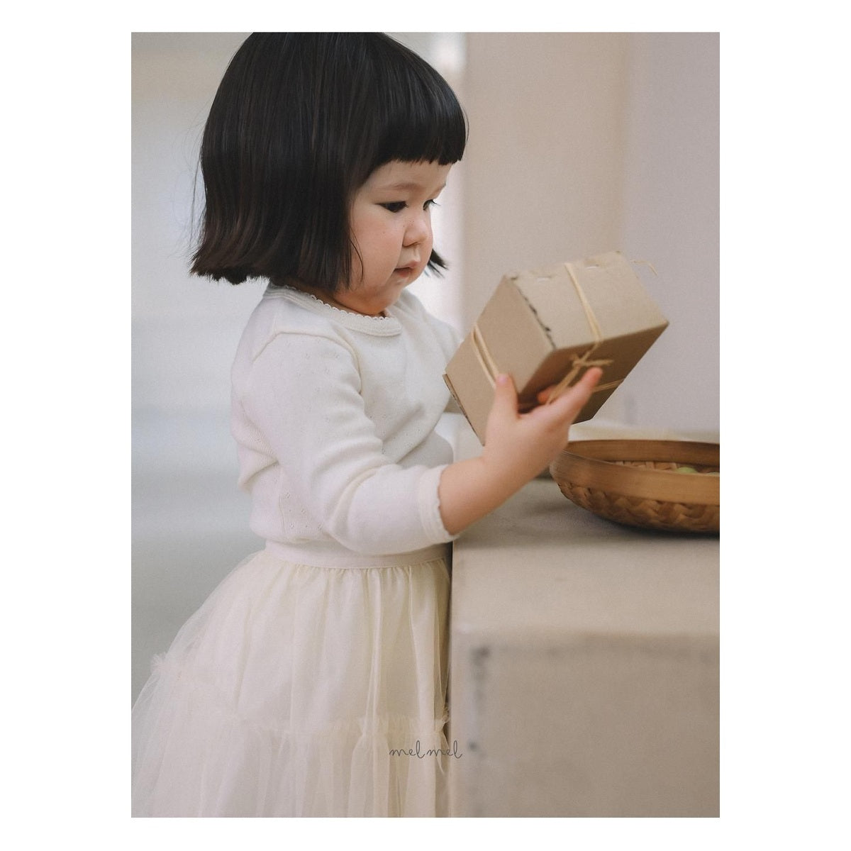 melmel ピンコート7分丈Tシャツ