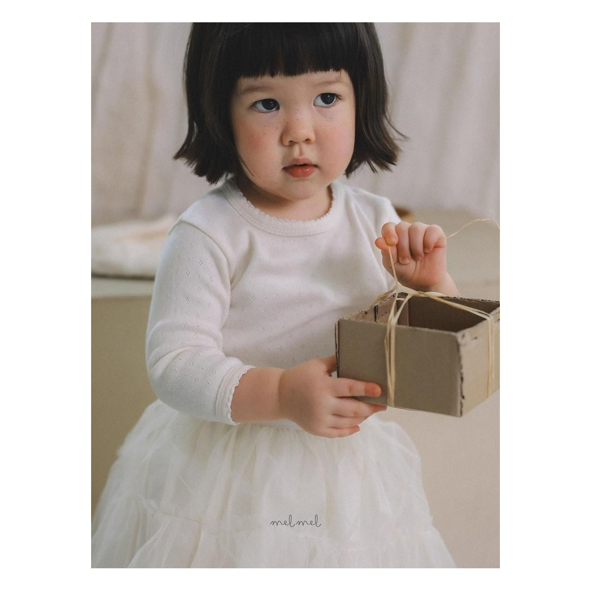 melmel ピンコート7分丈Tシャツ