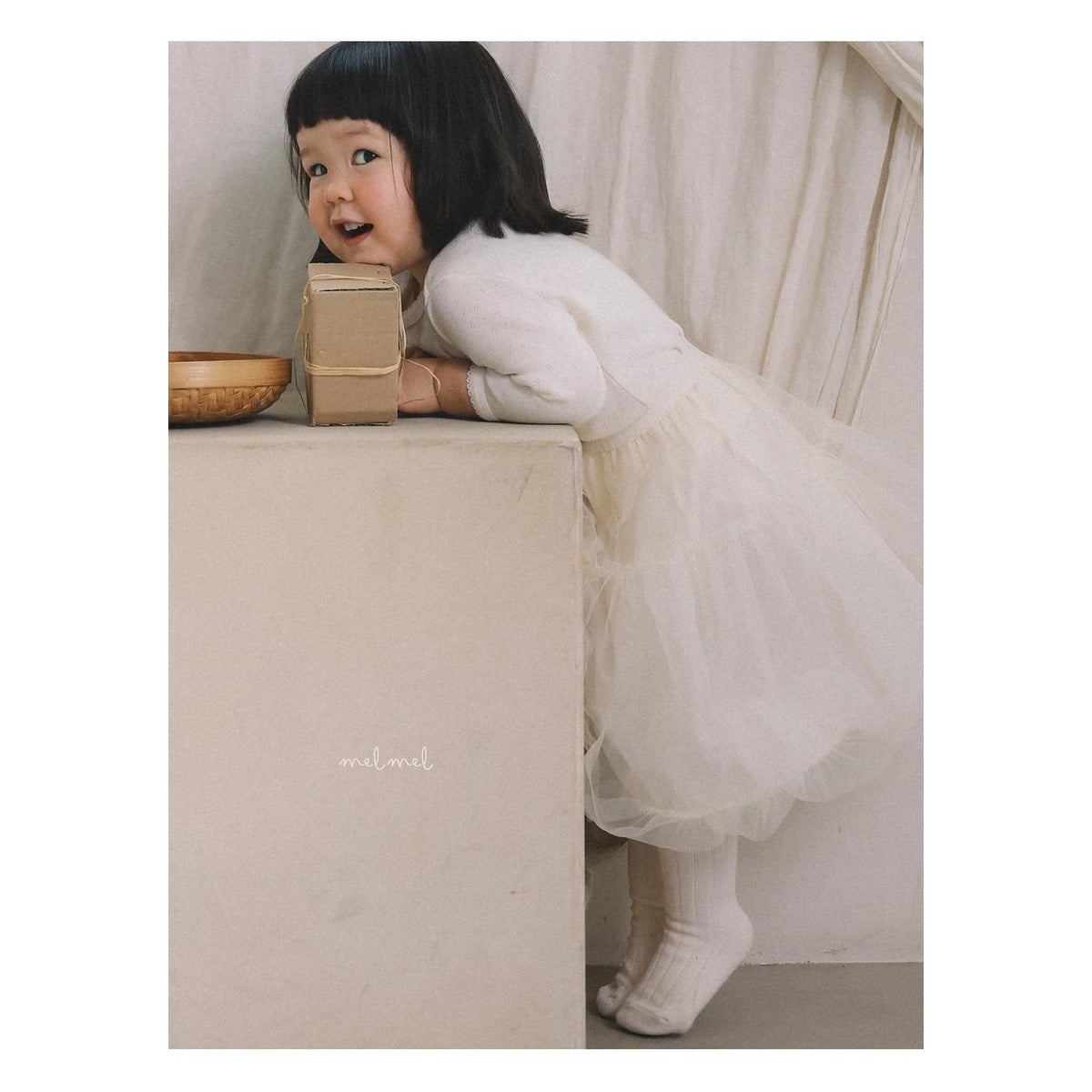 melmel ピンコート7分丈Tシャツ