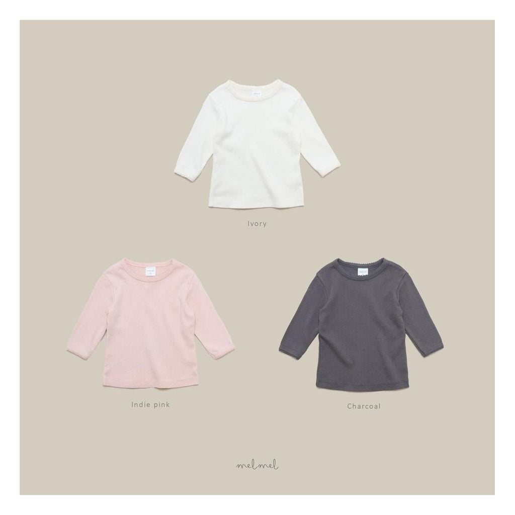 melmel ピンコート7分丈Tシャツ
