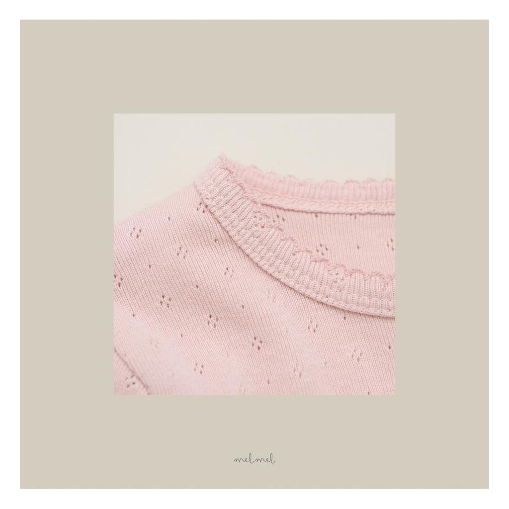 melmel ピンコート7分丈Tシャツ