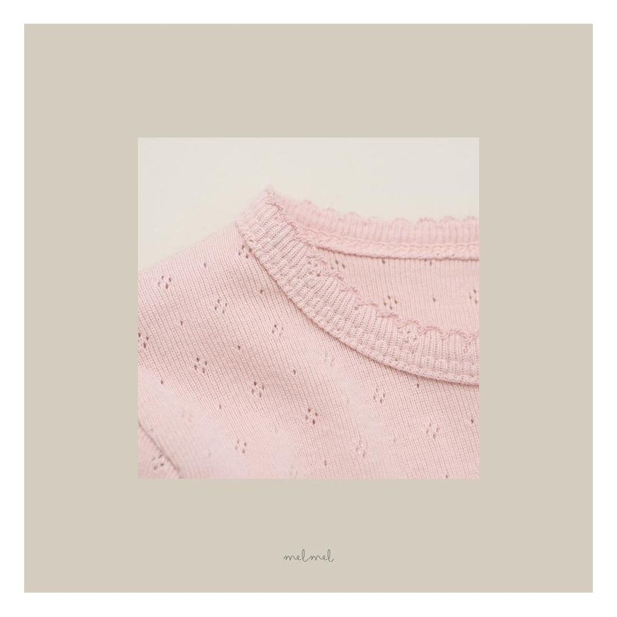 melmel ピンコート7分丈Tシャツ