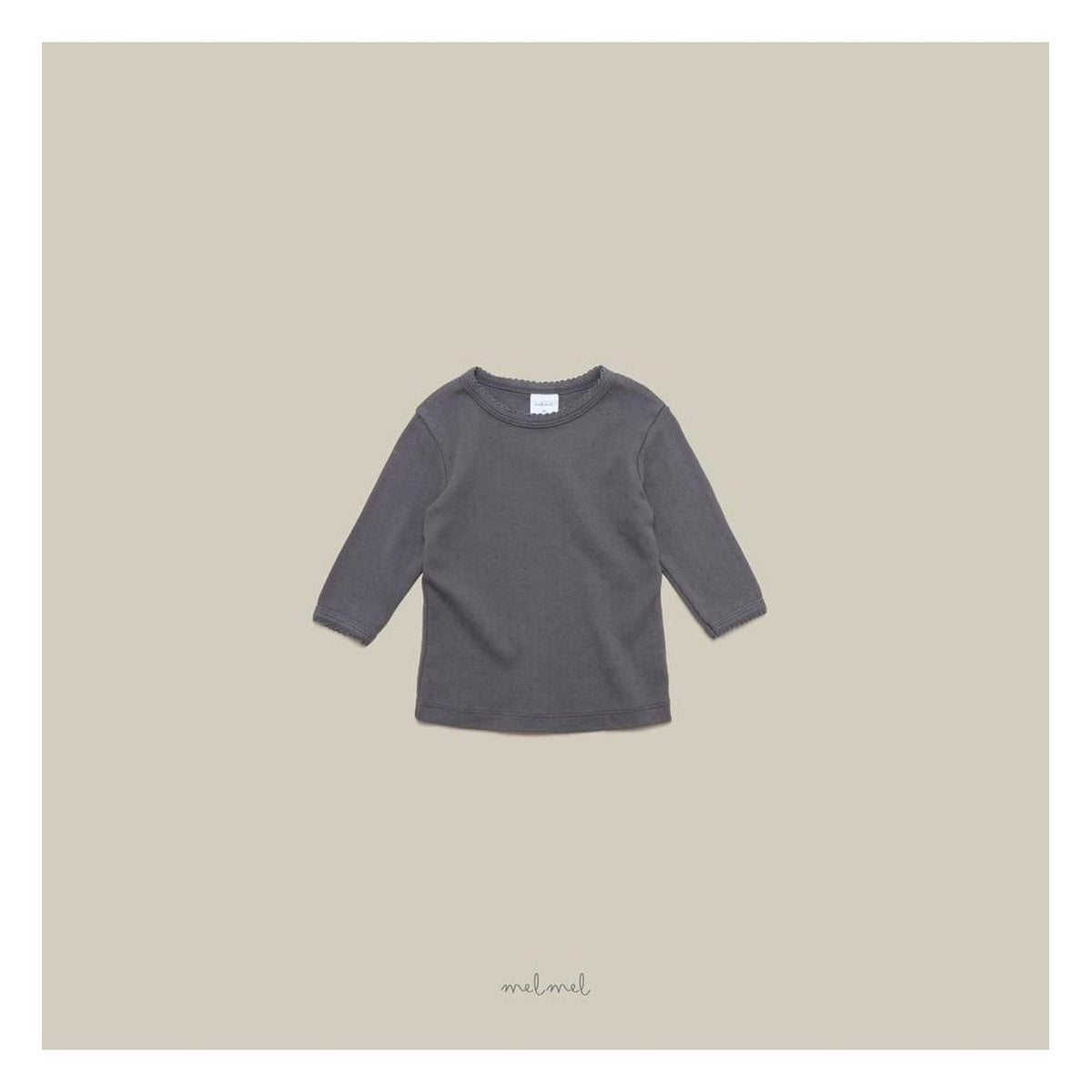 melmel ピンコート7分丈Tシャツ