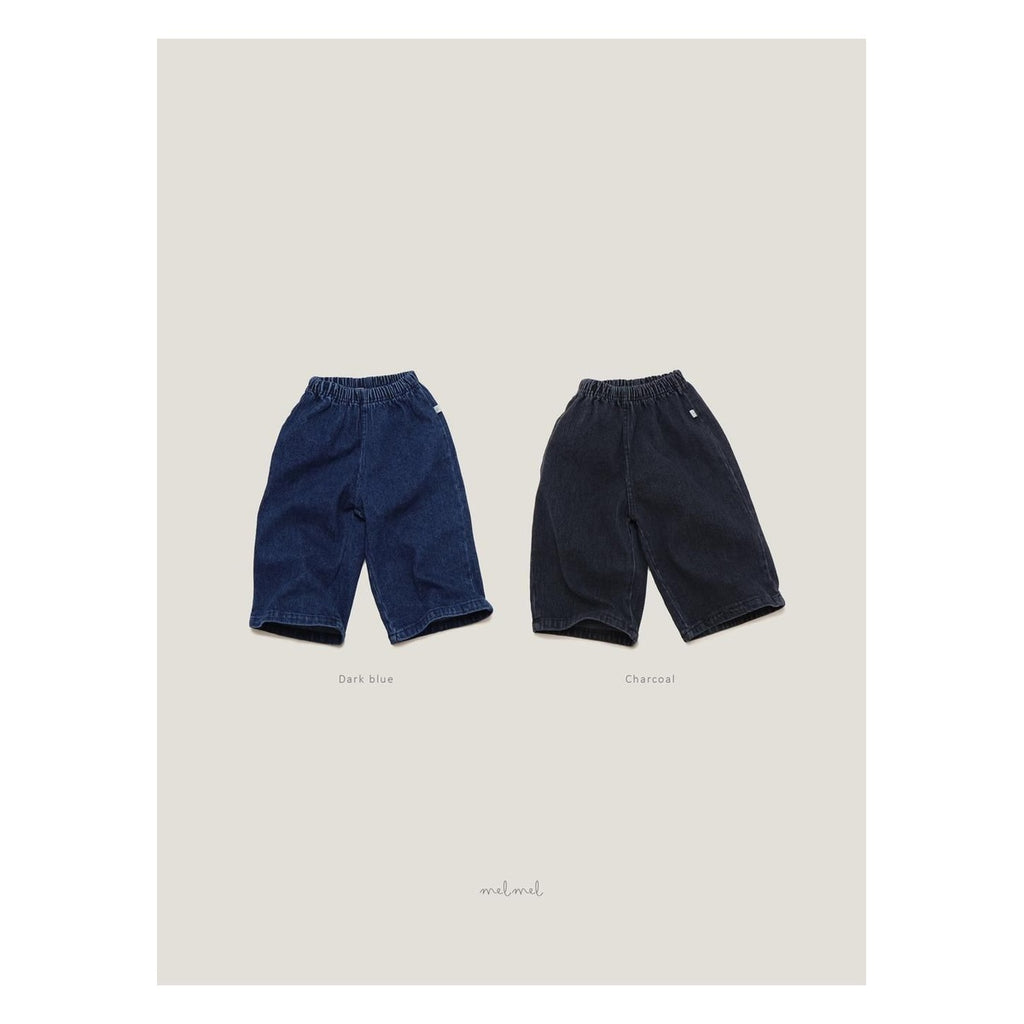 melmel リブデニムパンツ