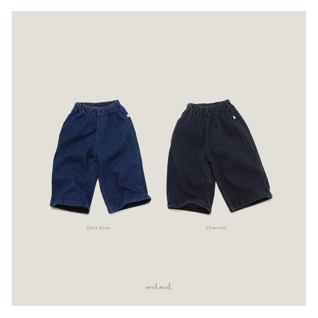 melmel リブデニムパンツ