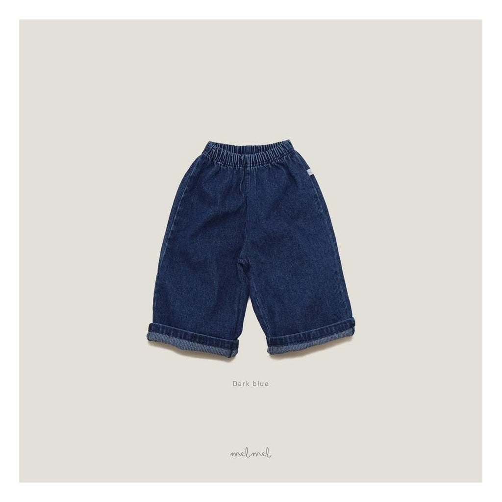 melmel リブデニムパンツ