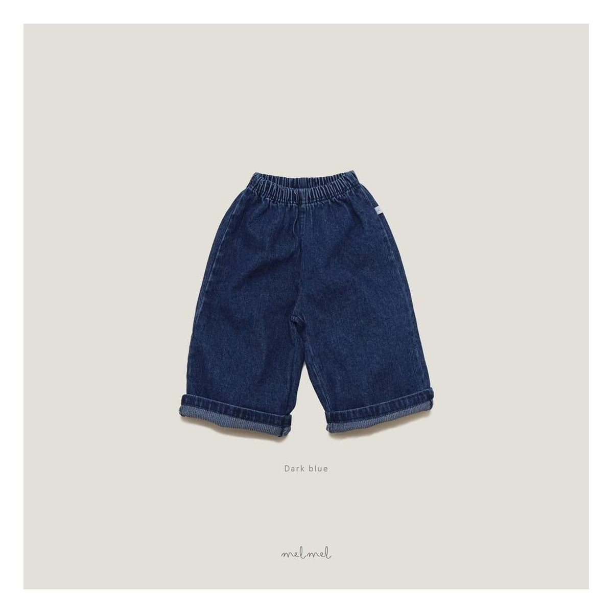 melmel リブデニムパンツ