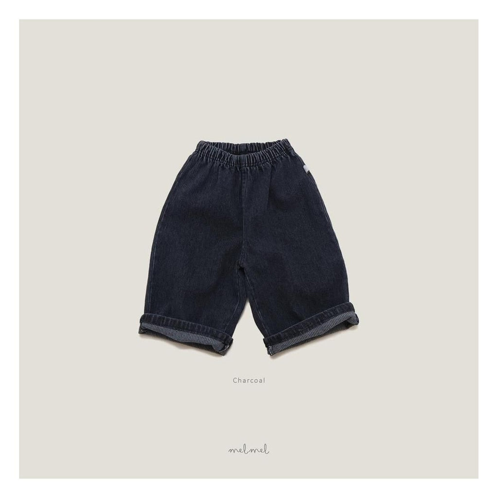 melmel リブデニムパンツ