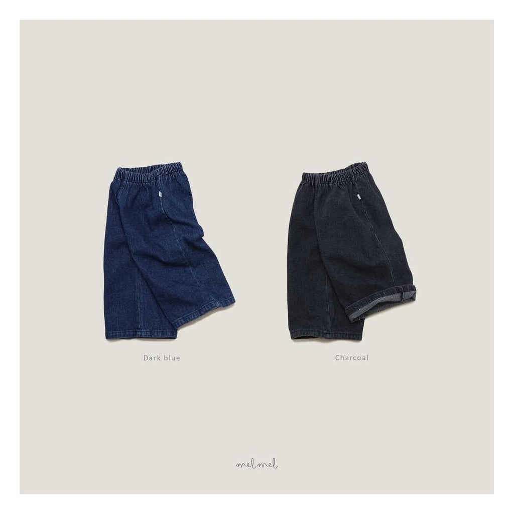 melmel リブデニムパンツ
