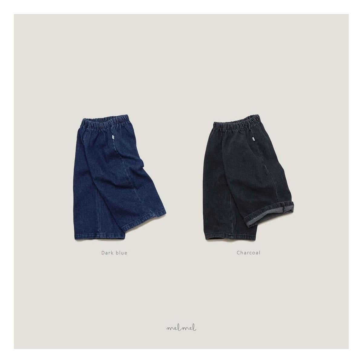 melmel リブデニムパンツ