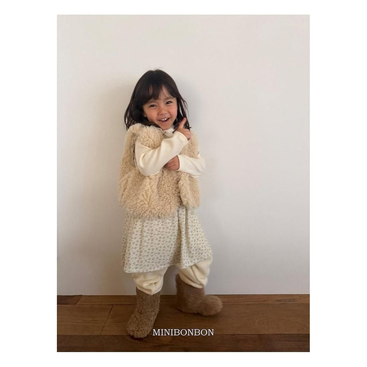 mini bonbon カスミソウワンピース