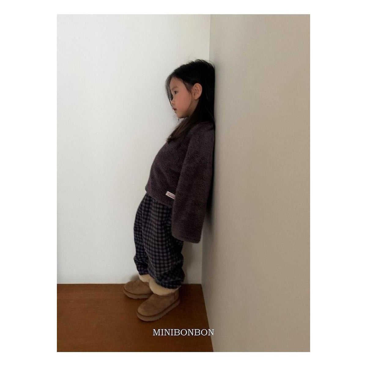 mini bonbon チェック柄ダンブルパンツ