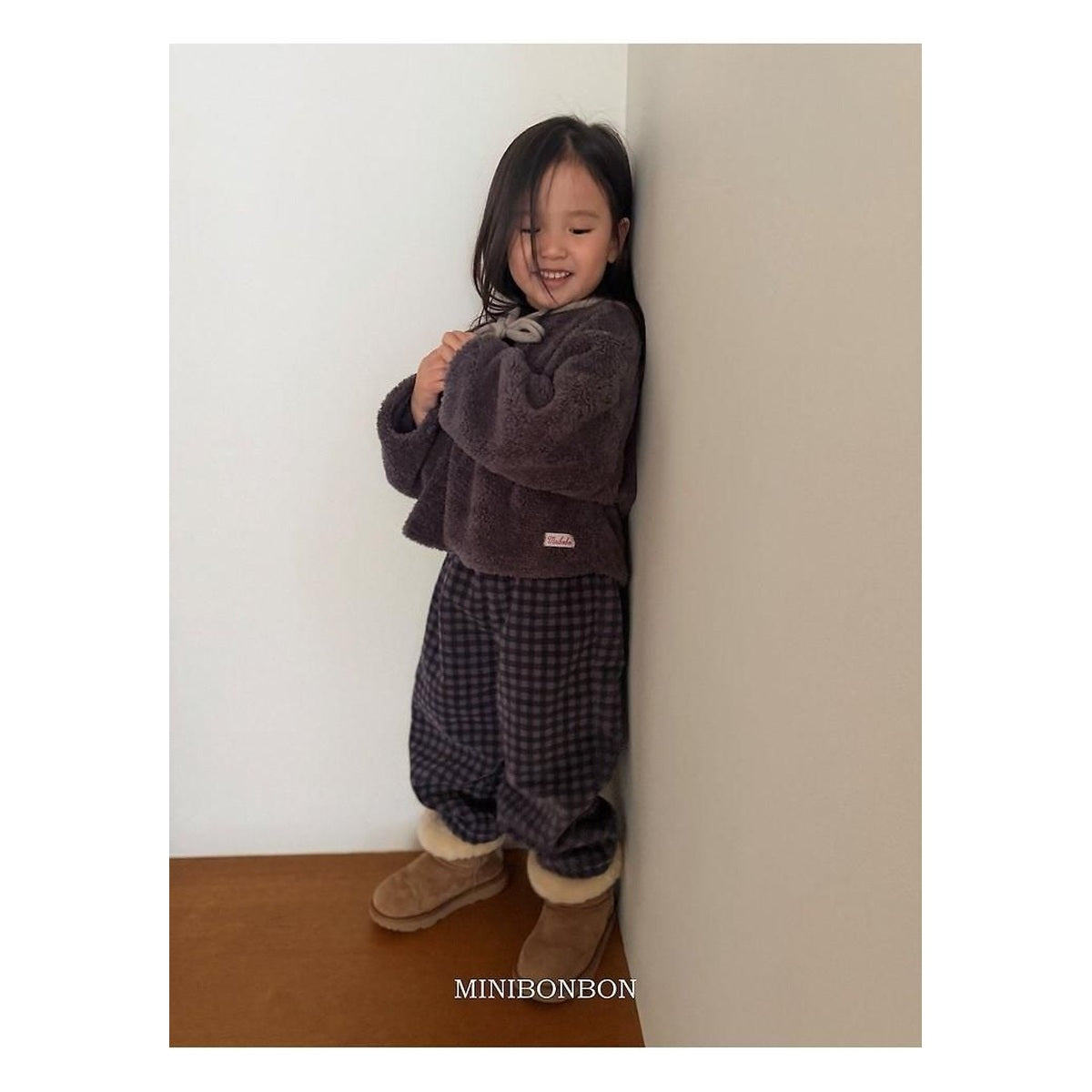 mini bonbon チェック柄ダンブルパンツ
