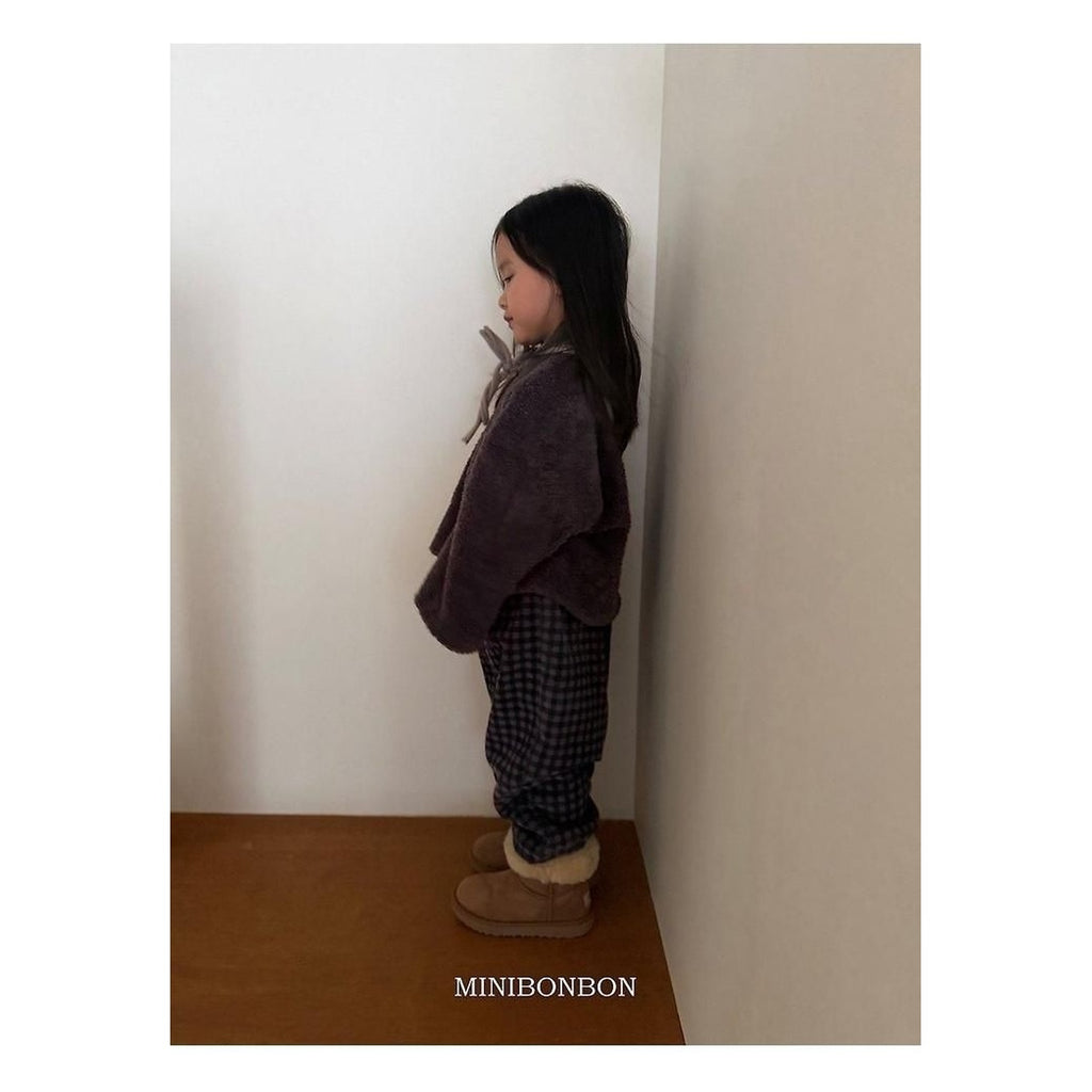 mini bonbon チェック柄ダンブルパンツ