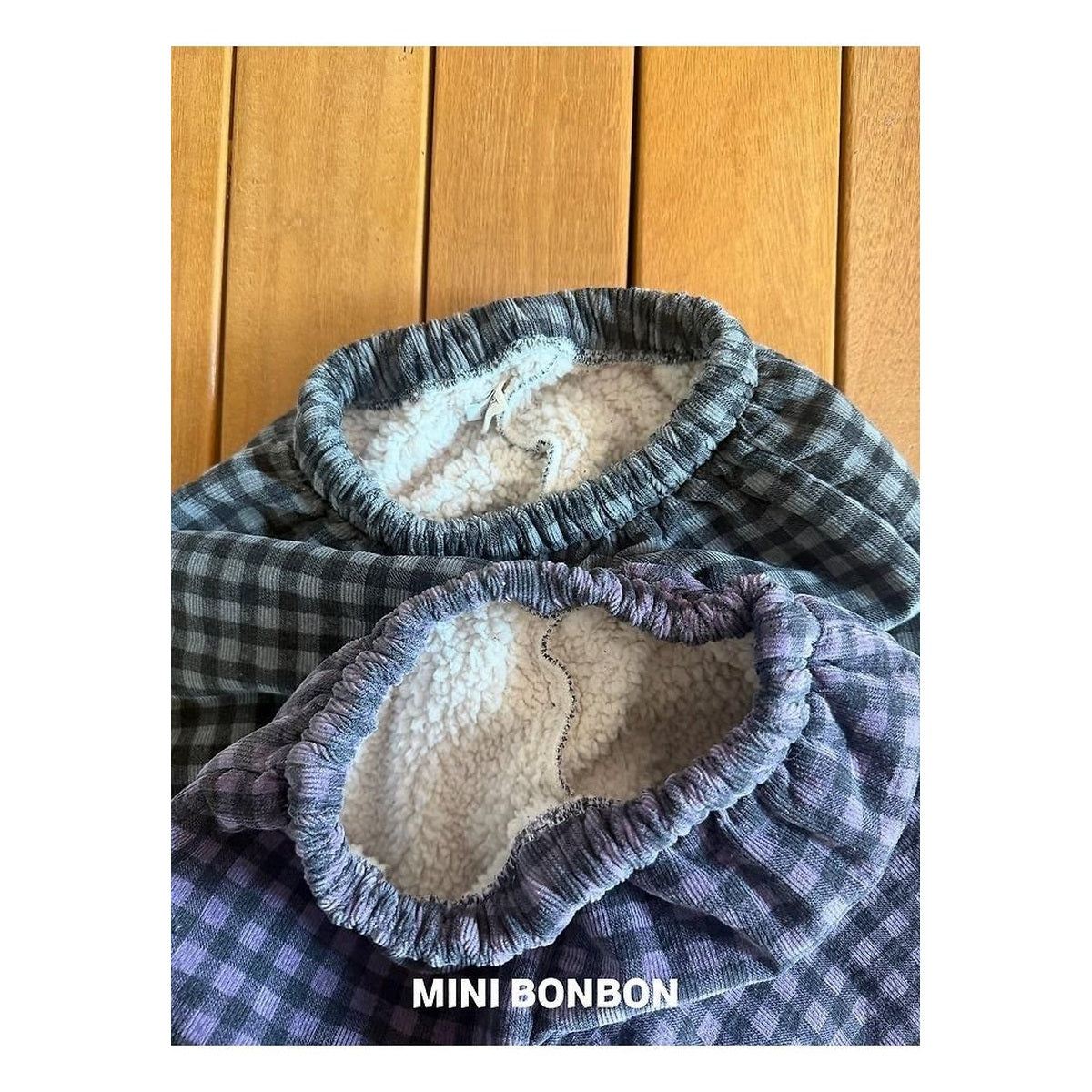 mini bonbon チェック柄ダンブルパンツ