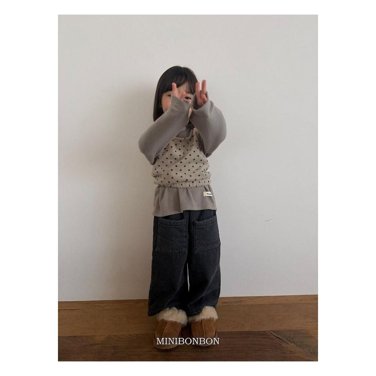 mini bonbon 冬用デニムパンツ