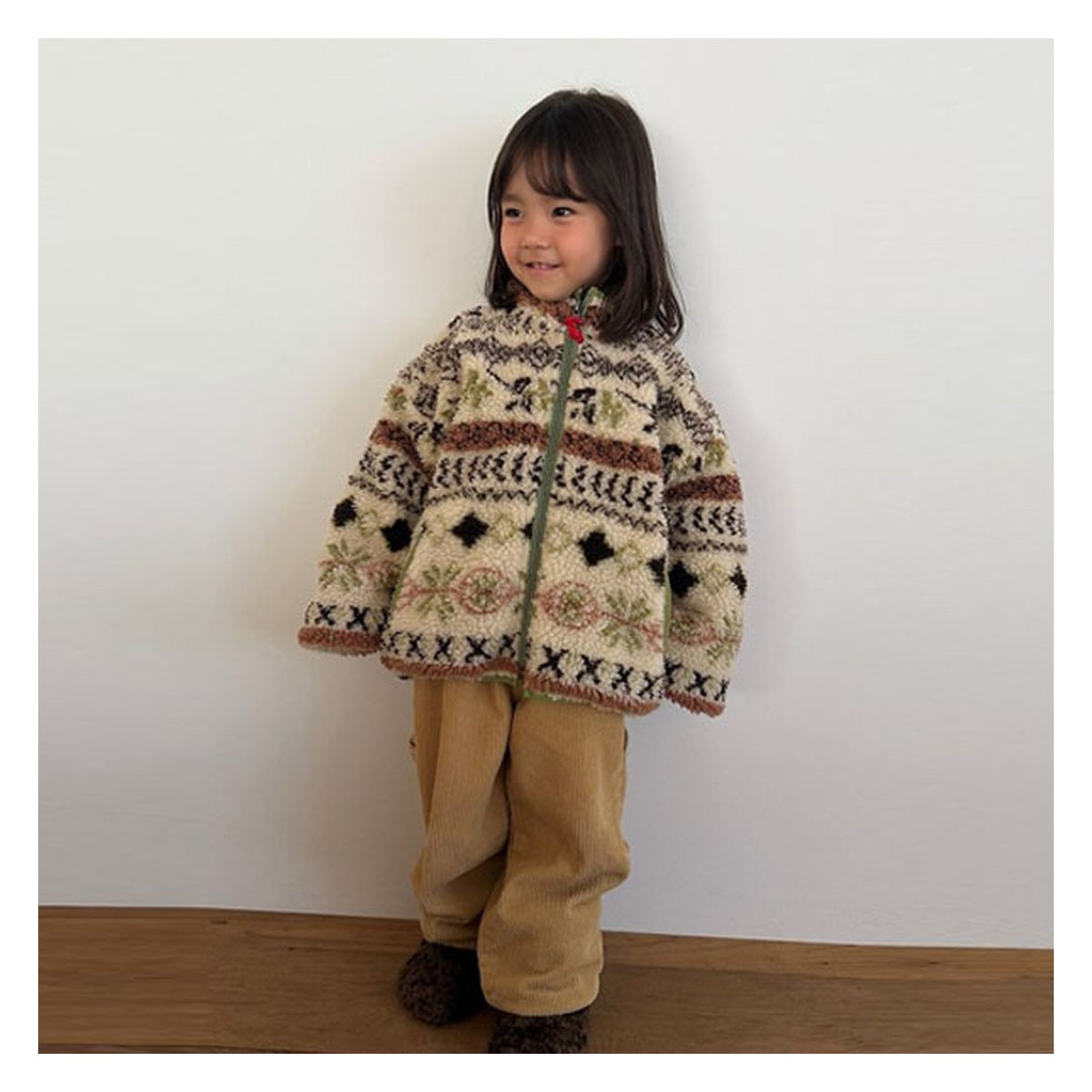 mini bonbon コーデュロイ風カーペンターパンツ