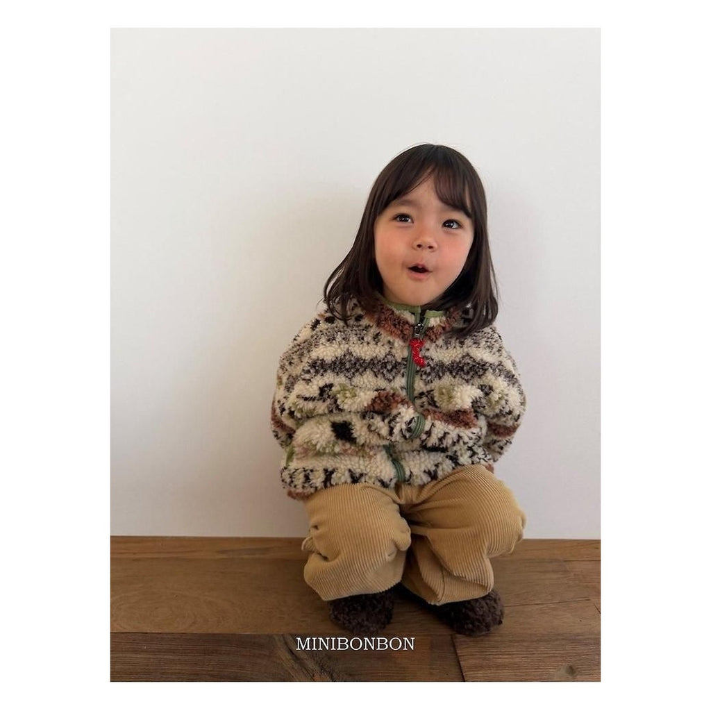 mini bonbon コーデュロイ風カーペンターパンツ