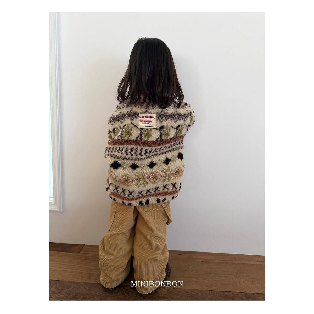 mini bonbon コーデュロイ風カーペンターパンツ