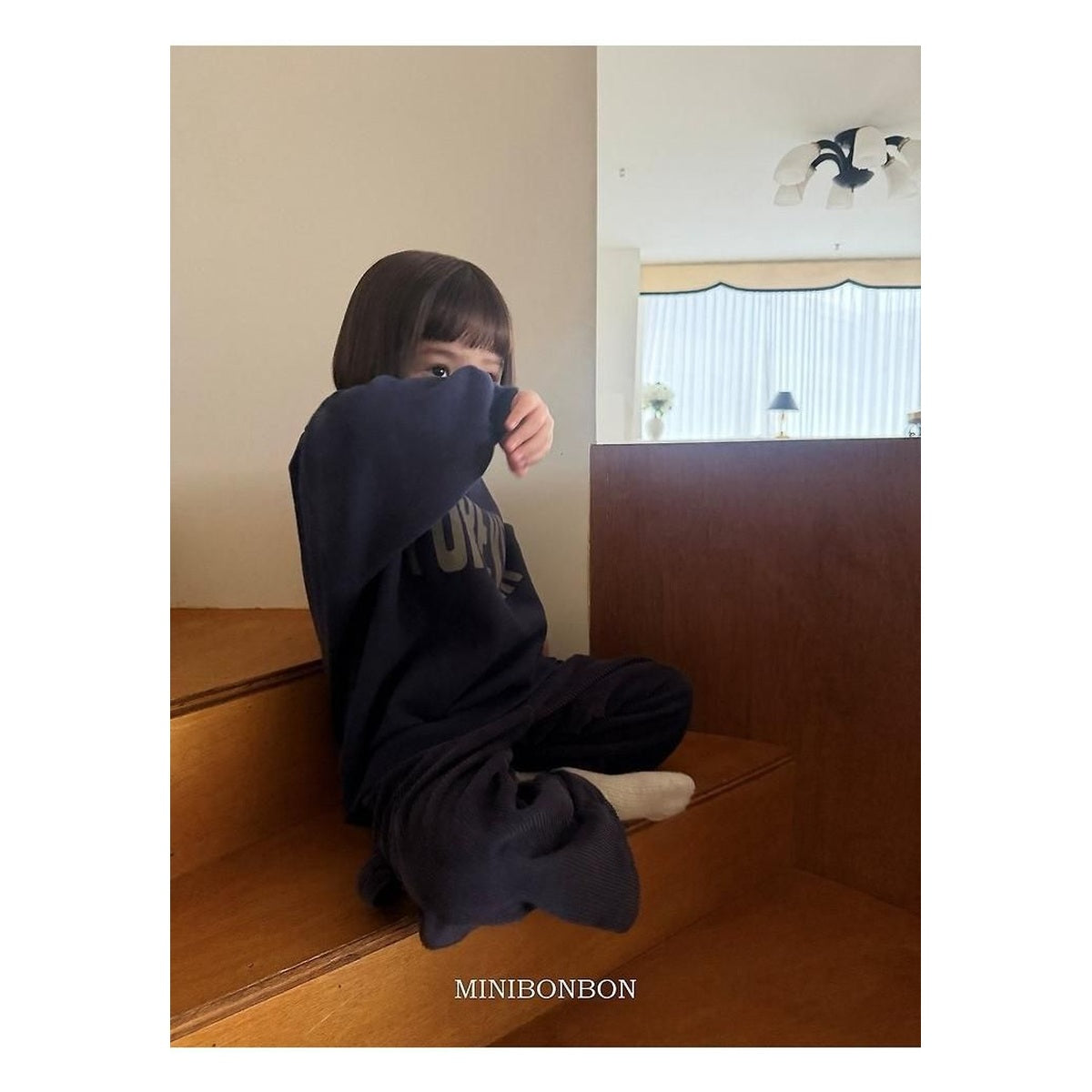 mini bonbon コーデュロイ風カーペンターパンツ