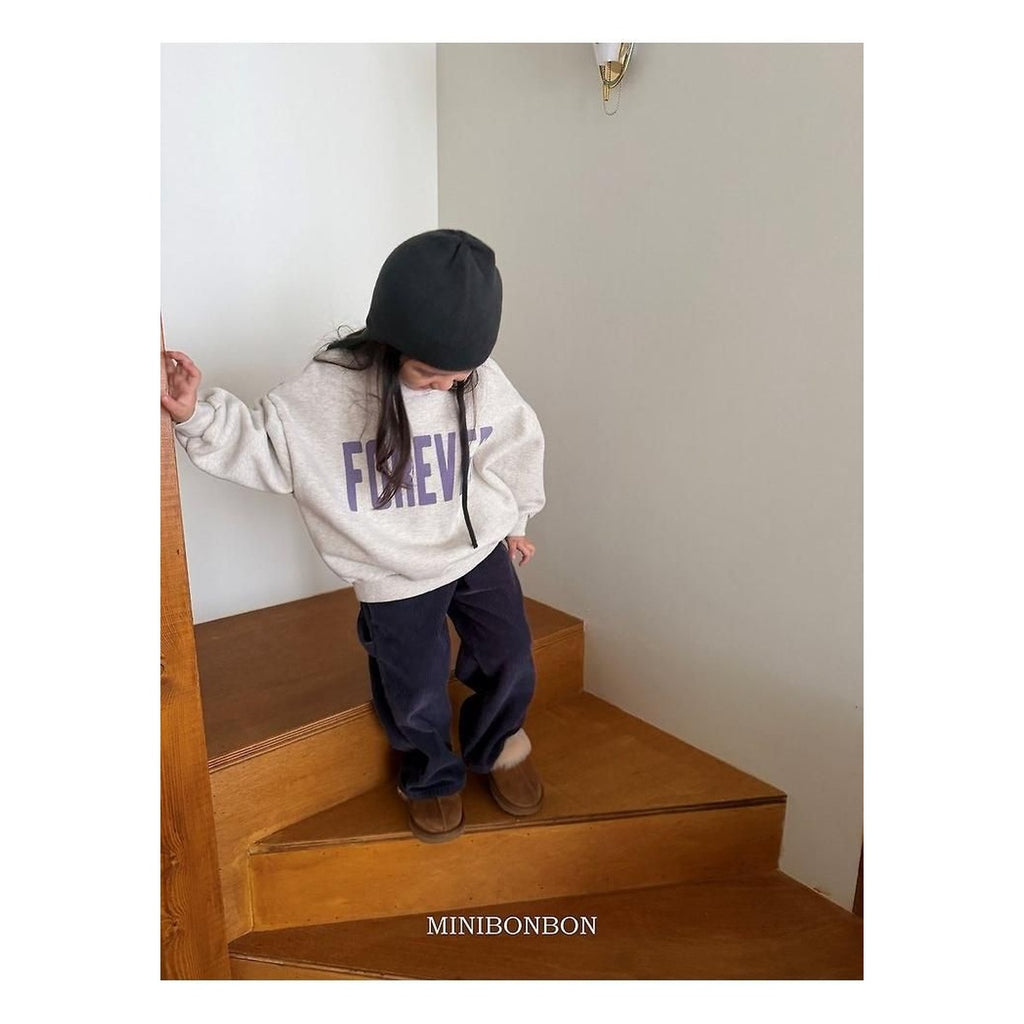 mini bonbon コーデュロイ風カーペンターパンツ