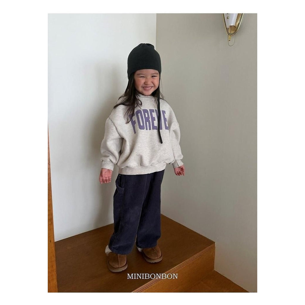mini bonbon コーデュロイ風カーペンターパンツ