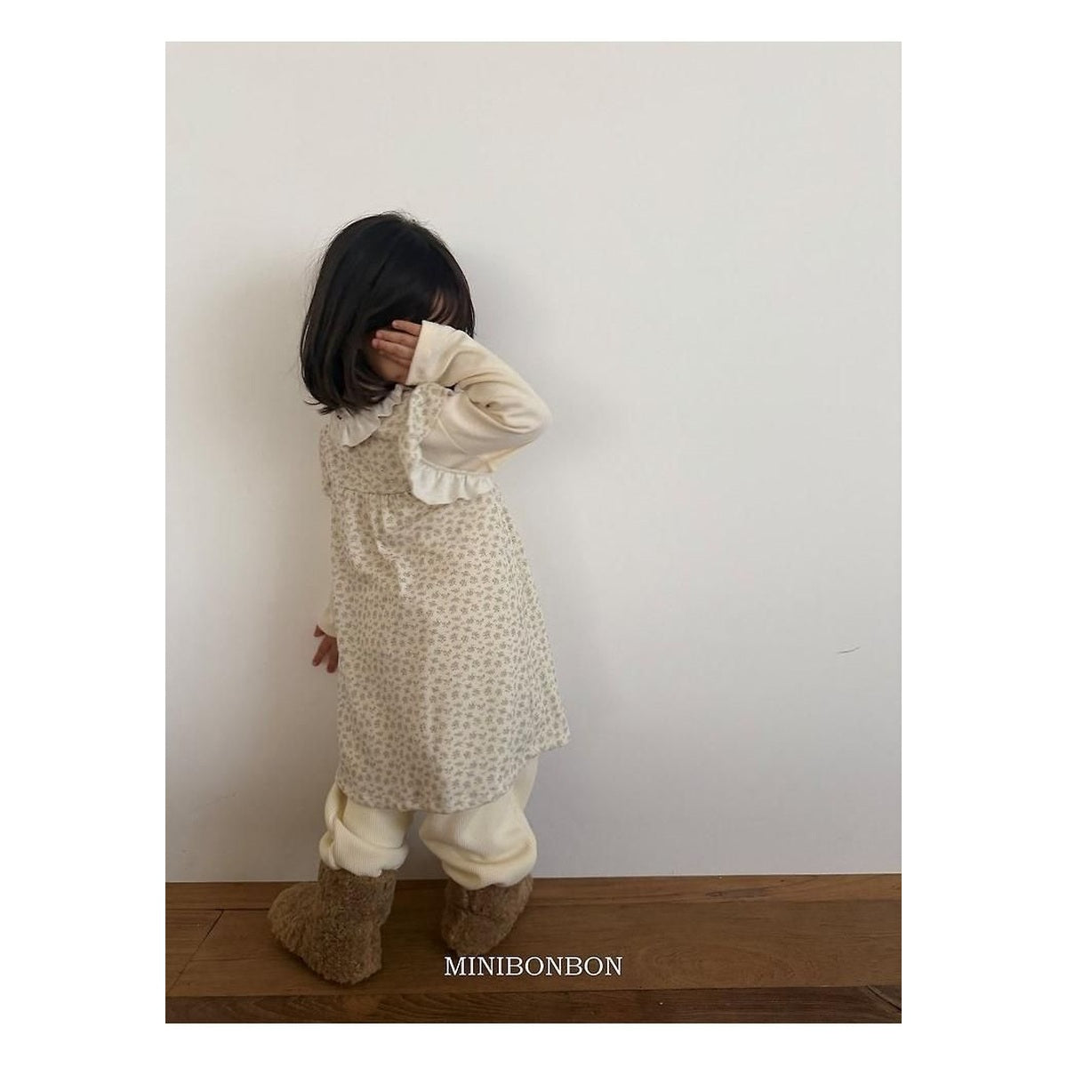 mini bonbon リブハーフタートルネックニット