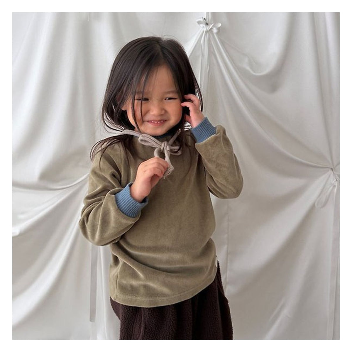 mini bonbon バイカラーストレッチTシャツ