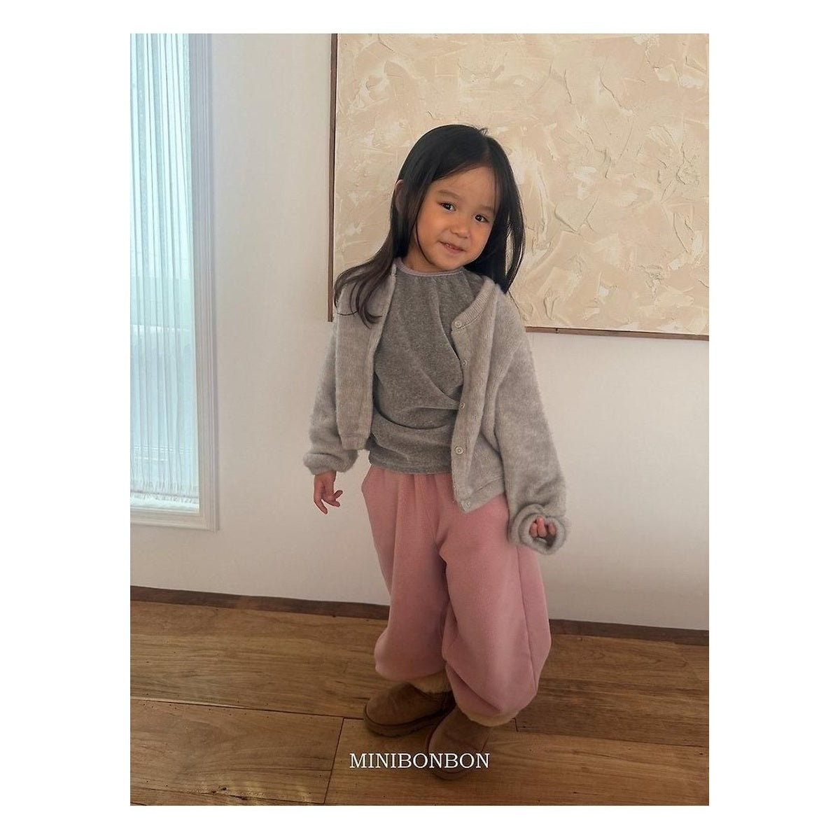 mini bonbon バイカラーストレッチTシャツ
