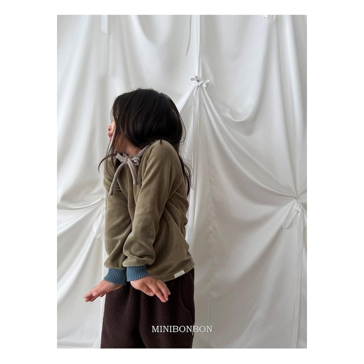 mini bonbon バイカラーストレッチTシャツ