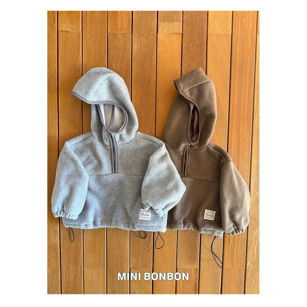 mini bonbon ハーフアンドジップアップ・ニット