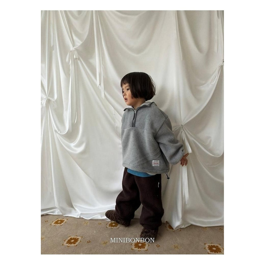 mini bonbon ハーフアンドジップアップ・ニット