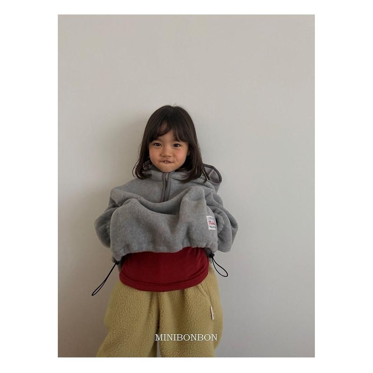 mini bonbon ハーフアンドジップアップ・ニット