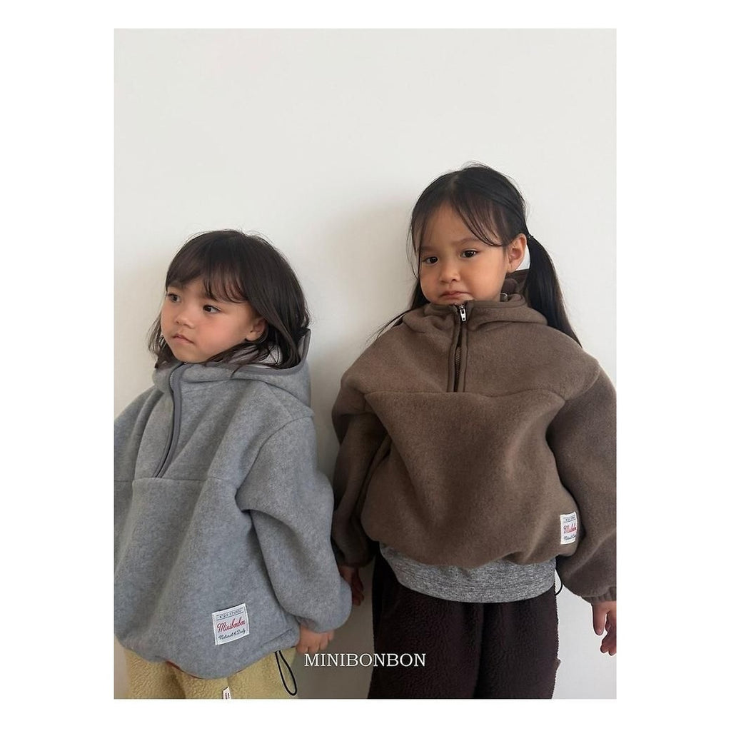mini bonbon ハーフアンドジップアップ・ニット