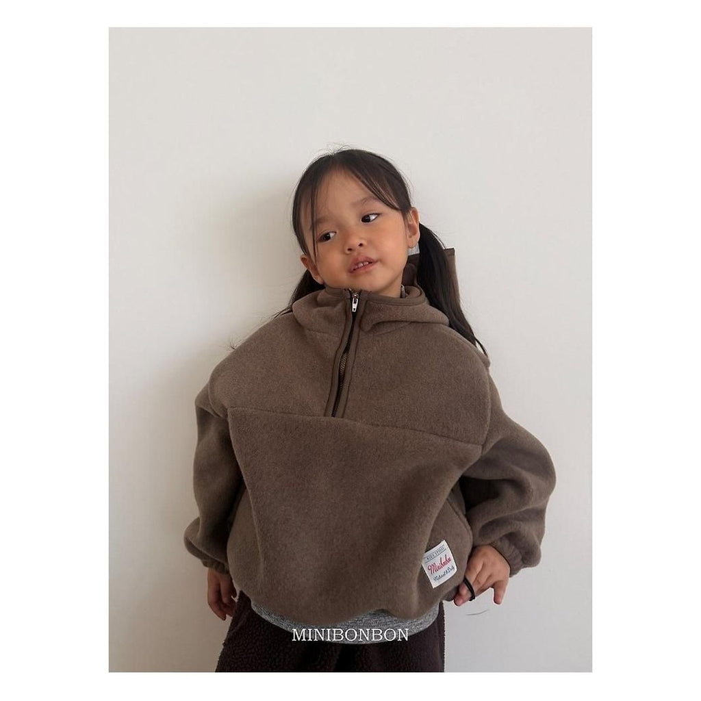 mini bonbon ハーフアンドジップアップ・ニット