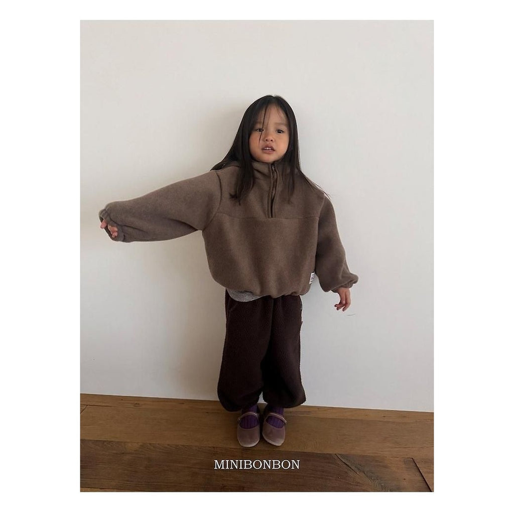 mini bonbon ハーフアンドジップアップ・ニット