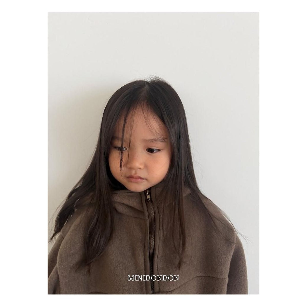 mini bonbon ハーフアンドジップアップ・ニット