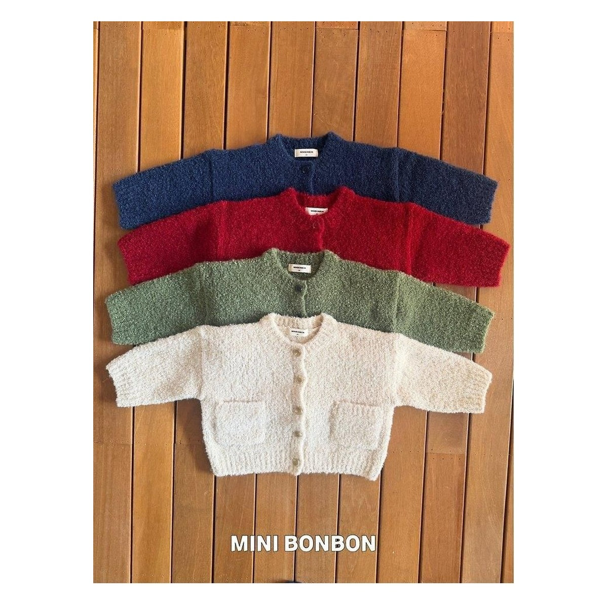 mini bonbon エッグカーディガン