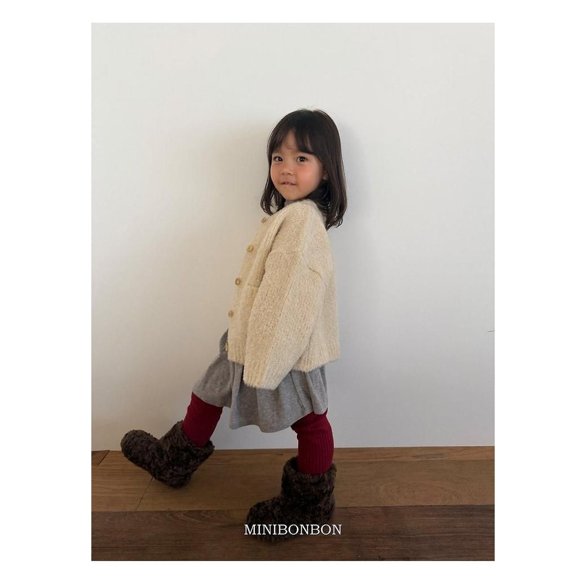 mini bonbon エッグカーディガン