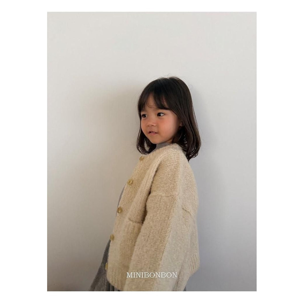 mini bonbon エッグカーディガン