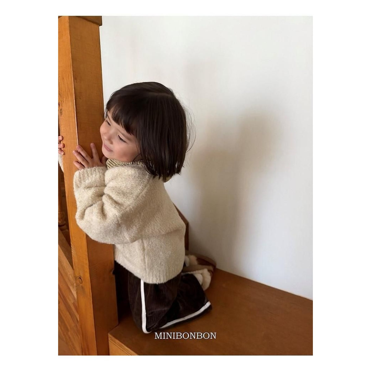 mini bonbon エッグカーディガン