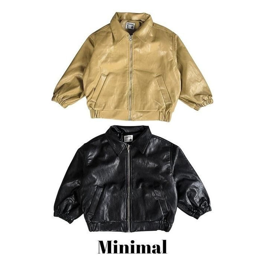 minimal ソフトレザージャンパー