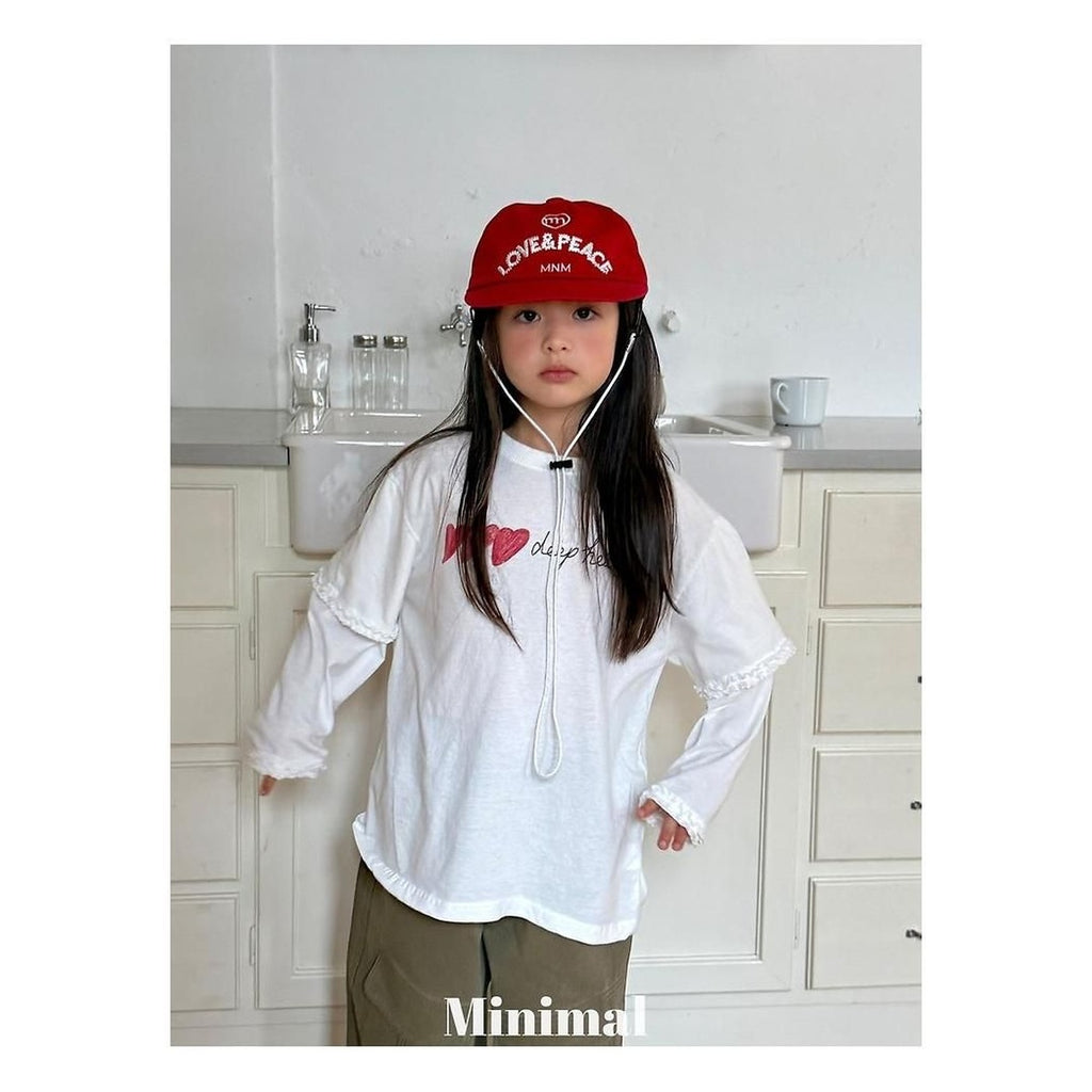 minimal ディープハートレースTシャツ