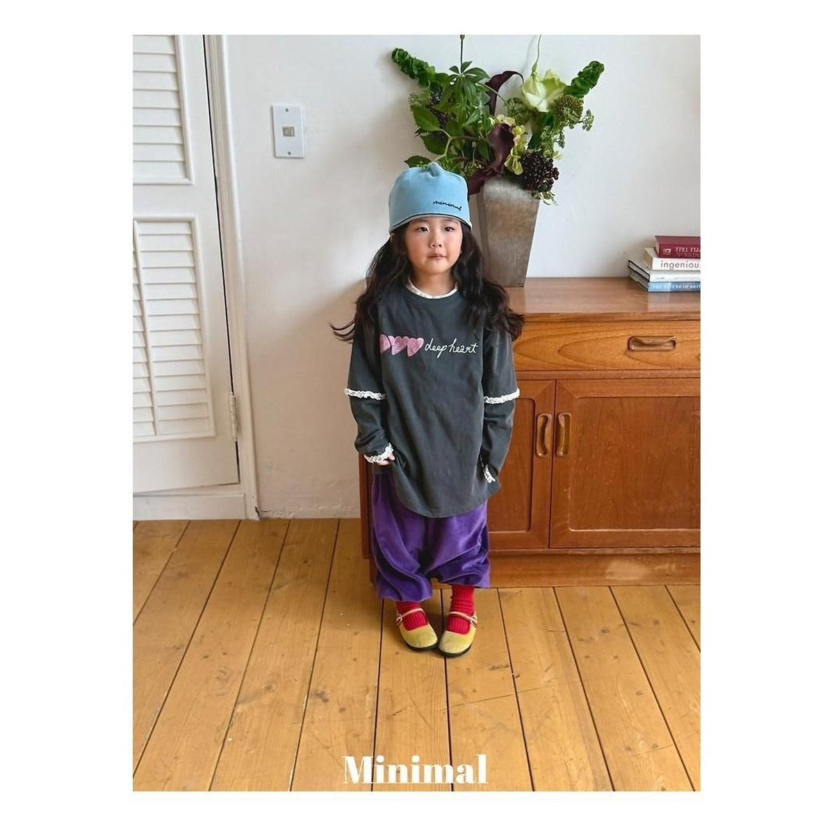minimal ディープハートレースTシャツ