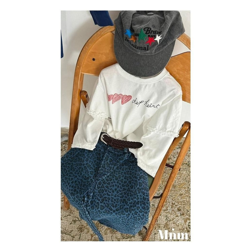 minimal ディープハートレースTシャツ