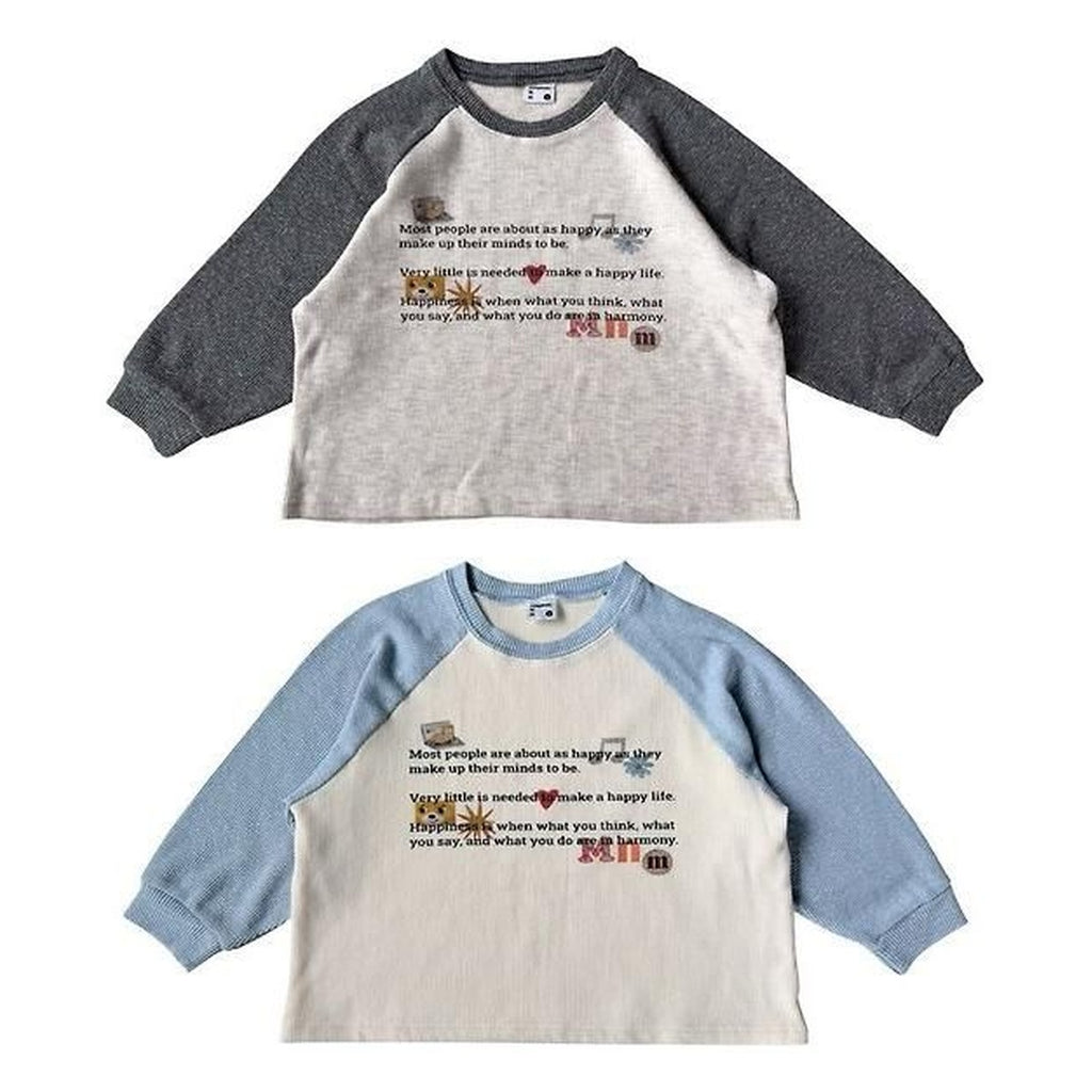minimal プリンティングラグランTシャツ