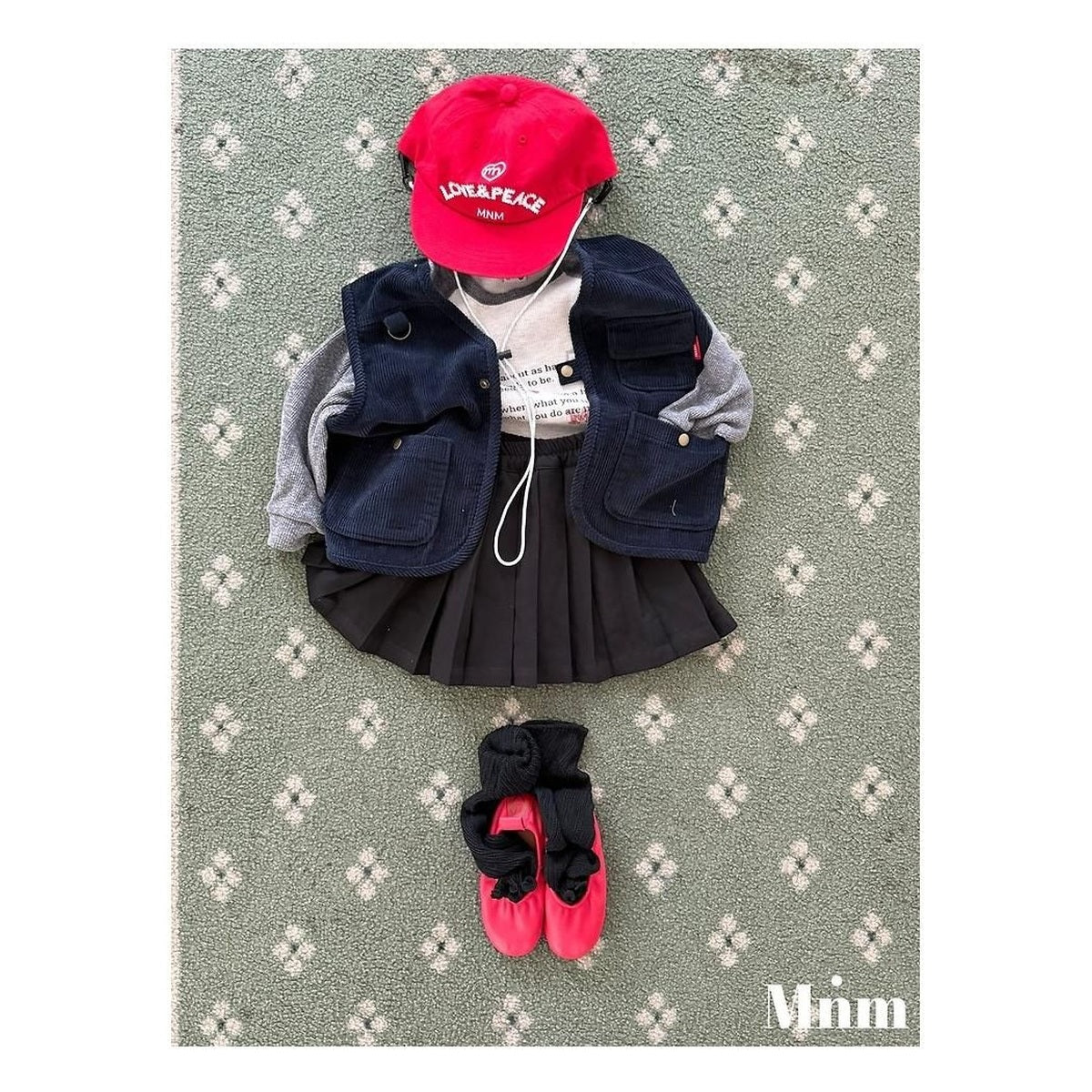 minimal プリンティングラグランTシャツ