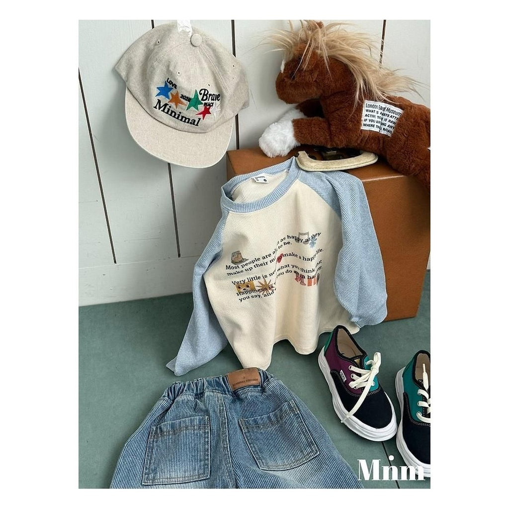 minimal プリンティングラグランTシャツ